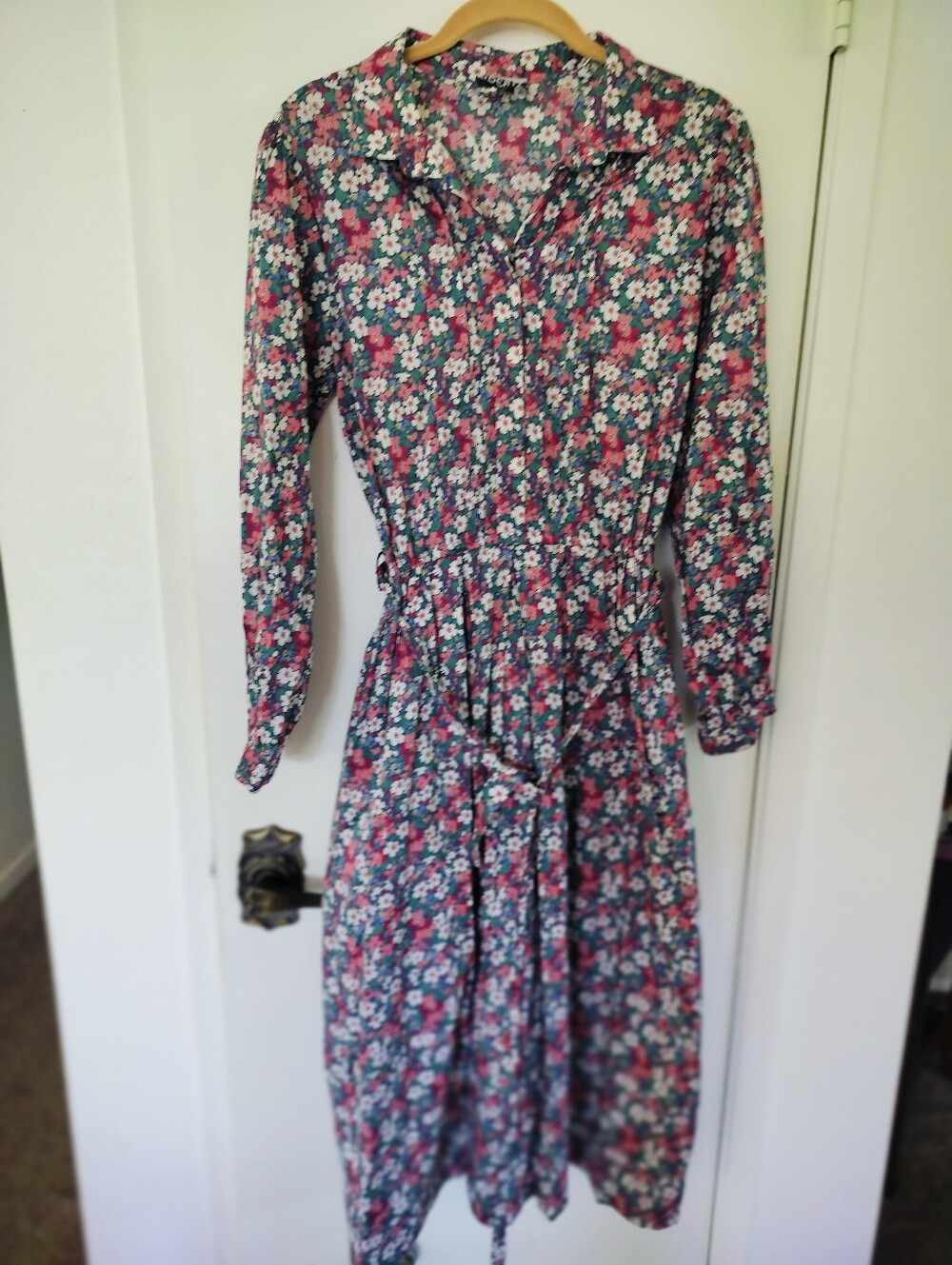 Liberty of London Vintage 70s 100% Cotton Calico Floral Dress Made in England